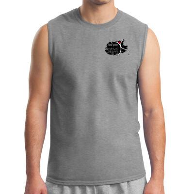 CSFOA Swish - Gray Sleeveless Unisex Tee Thumbnail